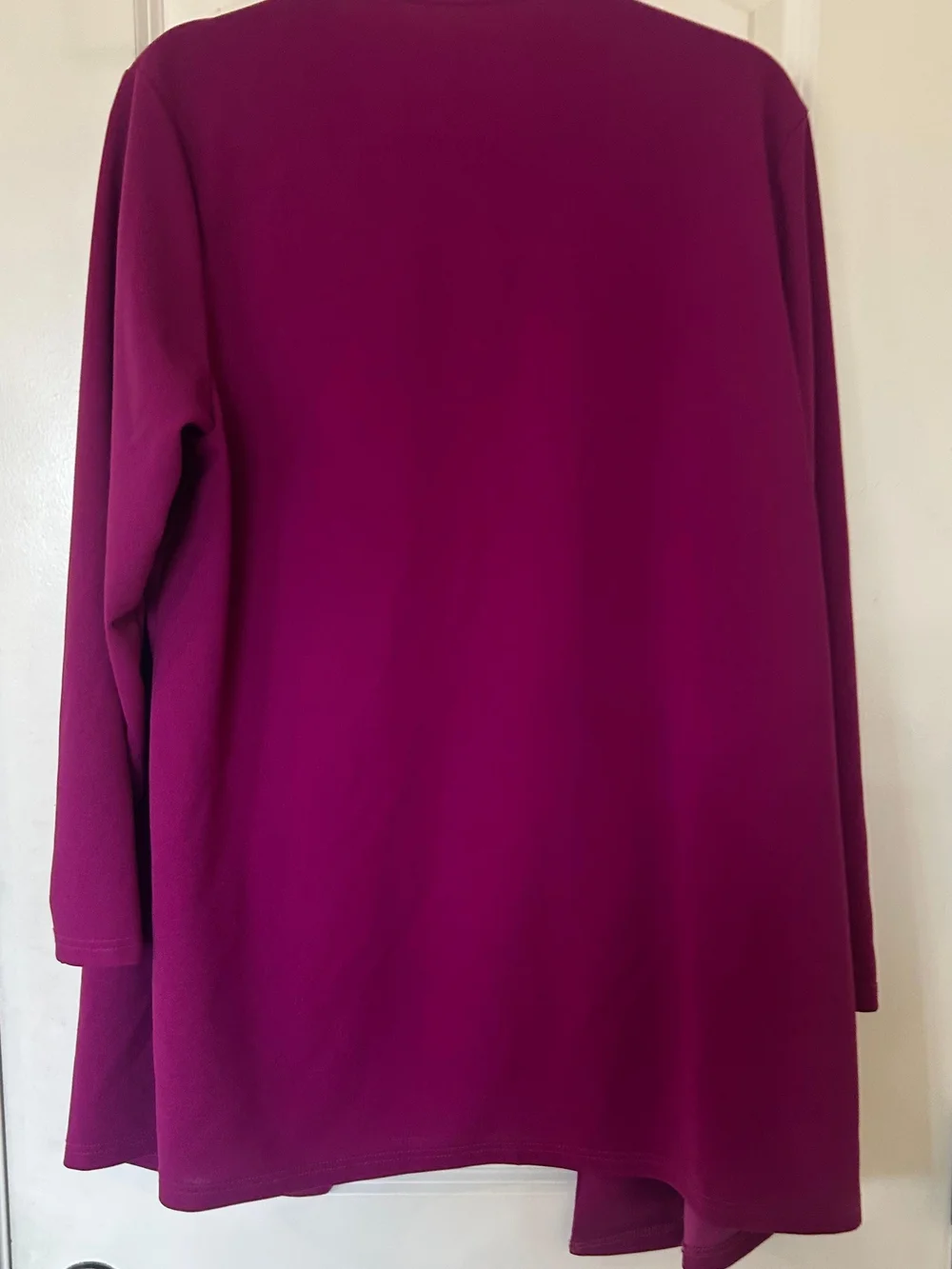 Fuchsia Open Front Lightweight Cardigan - Picture 4 of 4
